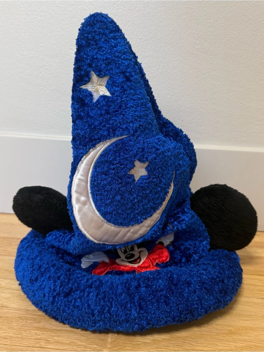 Disney Parks Mickey Mouse Fantasia Hat Sorcerer Wizard Plush Ears Size YOUTH